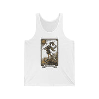 The Fool Tarot Card Tank Top - Lightweight Airlume Cotton Jersey - Unisex Athletic Heather