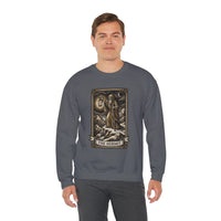 The Hermit Tarot Card Sweatshirt - Heavy Blend Crewneck Fleece - Unisex Off White