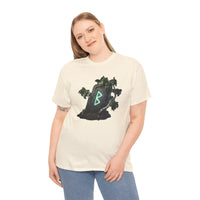 Berkana Rune Birch Tree Graphic T-Shirt - Heavy Cotton Classic Fit Tee - Unisex White