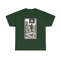 Death Tarot Card Knight Graphic T-Shirt - Heavyweight 100% Cotton Classic Fit Tee - Unisex White