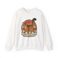 Abyssinian Retro 70s Sunset Sweatshirt - Heavy Blend Classic Crewneck - Unisex White