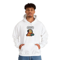 Player One 8-Bit Gaming Dog Hoodie - Soft Cotton-Poly Blend Fleece - Unisex White