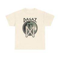 Dagaz Rune Threshold Portal T-Shirt - Heavy Cotton Classic Fit Tee - Unisex White