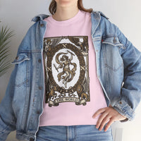 The World Tarot Card Graphic T-Shirt - Heavy Cotton Classic Fit Tee - Unisex White
