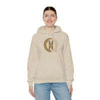 Dagaz Rune Dawn Dusk Threshold Hoodie - Medium Weight Fleece Pullover - Unisex White