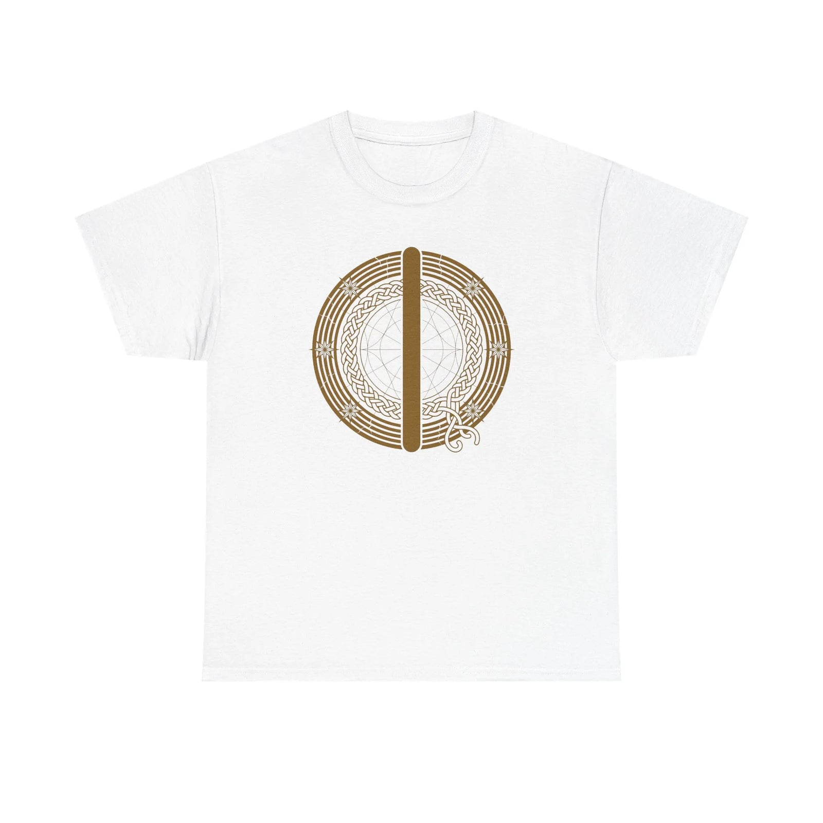 Isa Rune Graphic T-Shirt - Heavyweight Cotton Classic Fit Tee - Unisex White