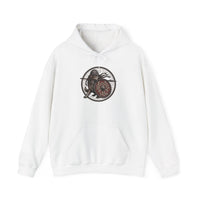 Shieldmaiden Viking Berserker Dog Hoodie - Heavy Blend Cotton Poly Pullover - Unisex White