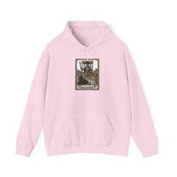 The Chariot Tarot Card Hoodie - Heavy Blend Fleece Pullover - Unisex Off White