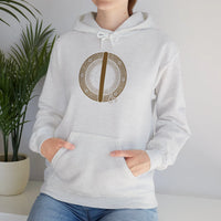 Isa Ice Stillness Rune Hoodie - Heavyweight Cotton Blend Pullover - Unisex White