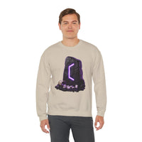 Perthro Rune Mystery Sweatshirt - Durable Cotton Poly Blend Crewneck - Unisex White