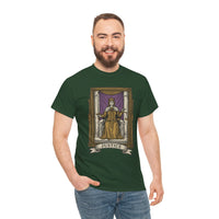 Justice Tarot Card Graphic T-Shirt - Heavy Cotton Classic Fit Tee - Unisex White
