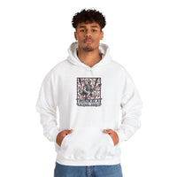 Guitar Solo Heavy Metal Rocker Cats Hoodie - Soft Cotton Blend Pullover - Unisex White