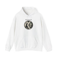 Kenaz Rune Forge Blacksmith Hoodie - Heavy Blend Fleece Pullover - Unisex Off White