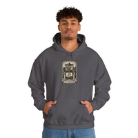 The Emperor Tarot Card Hoodie - Heavyweight Cotton Blend Pullover - Unisex White