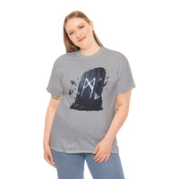 Mannaz Rune Humanity T-Shirt - Heavy Cotton Classic Fit Tee - Unisex White