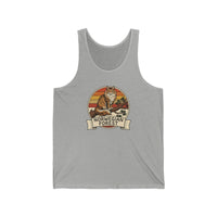 Norwegian Forest Cat Retro Sunset Tank Top - Lightweight Combed Cotton Jersey - Unisex Athletic Heather