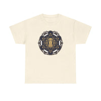 Metatron's Hound Sacred Geometry T-Shirt - Heavy Cotton Classic Fit Tee - Unisex White