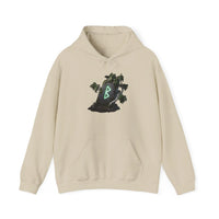 Berkana Birch Rune Graphic Hoodie - Soft Cotton-Poly Blend Pullover - Unisex White