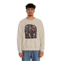 Viking Berserker Dogs Graphic Sweatshirt - Medium Weight Cotton Poly Crewneck - Unisex White