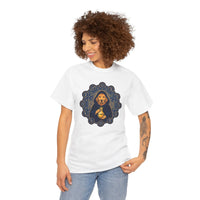 Alchemist Dog Sacred Geometry T-Shirt - Heavy Cotton Classic Fit Tee - Unisex White