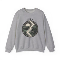 Jera Rune Harvest Field Sweatshirt - Medium Weight Cotton Blend Crewneck - Unisex White