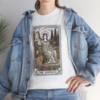 Empress Tarot Card Graphic T-Shirt - Heavy Cotton Classic Fit Tee - Unisex White