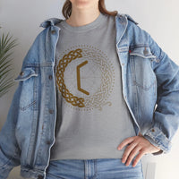 Perthro Rune Lot Cup T-Shirt - Heavy Cotton Classic Fit Tee - Unisex White