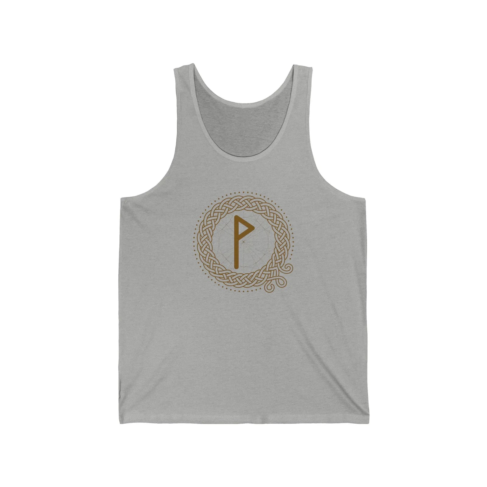Celtic Knot Wunjo Rune Tank Top - Soft Lightweight Retail Fit Jersey - Unisex Athletic Heather