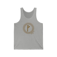 Celtic Knot Wunjo Rune Tank Top - Soft Lightweight Retail Fit Jersey - Unisex Athletic Heather