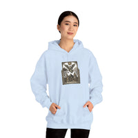 The Lovers Tarot Card Hoodie - Medium-Weight Fleece Pullover - Unisex White