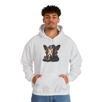 Dagaz Rune Butterfly Graphic Hoodie - Heavy Blend Fleece Pullover - Unisex White