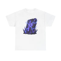 Thurisaz Rune Lightning Graphic T-Shirt - Heavy Cotton Classic Fit Tee - Unisex White