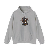 Sowulo Rune Sun Ray Hoodie - Heavy Blend Fleece Pullover - Unisex White