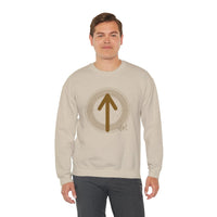 Tiwaz Rune Justice Sweatshirt - Heavy Blend Cotton-Poly Crewneck - Unisex White