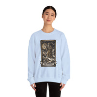 The Hermit Tarot Card Sweatshirt - Heavy Blend Crewneck Fleece - Unisex Off White