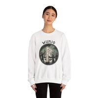Wunjo Rune Joy Celebration Sweatshirt - Heavy Blend Cotton Poly Crewneck - Unisex White