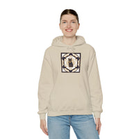 Metatron's Cat Sacred Geometry Hoodie - Heavy Blend Hooded Fleece - Unisex White