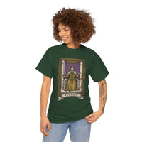 Justice Tarot Card Graphic T-Shirt - Heavy Cotton Classic Fit Tee - Unisex White