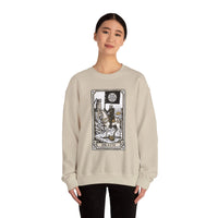 Tarot Death Card Graphic Sweatshirt - Heavy Blend Classic Fit Crewneck - Unisex White