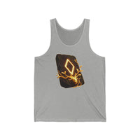 Ingwaz Sacred Seed Rune Graphic Tank Top - Lightweight Combed Cotton Retail Fit - Unisex White