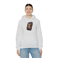 Gebo Rune Symbol Hoodie - Cozy Cotton Blend Fleece Pullover - Unisex White