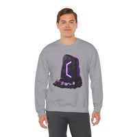Perthro Rune Mystery Sweatshirt - Durable Cotton Poly Blend Crewneck - Unisex White