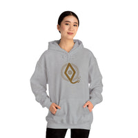 Ingwaz Rune Symbol Hoodie - Heavy Blend Fleece Pullover - Unisex Off White