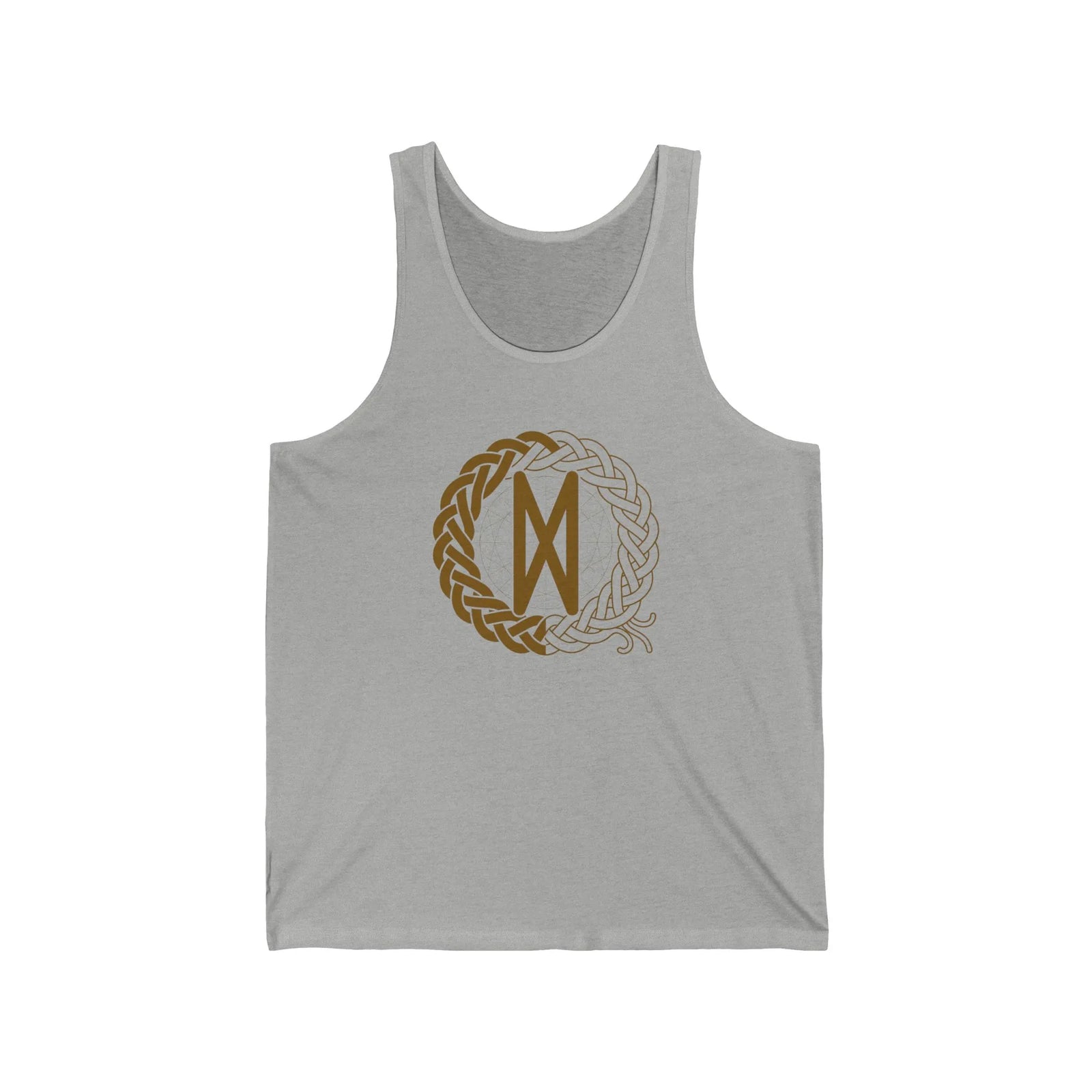 Dagaz Rune Dawn Dusk Graphic Tank Top - Soft Lightweight Retail Fit Jersey - Unisex White