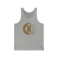 Dagaz Rune Dawn Dusk Graphic Tank Top - Soft Lightweight Retail Fit Jersey - Unisex White