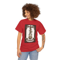 The Hanged Man Tarot Card T-Shirt - Heavy Cotton Classic Fit Tee - Unisex White