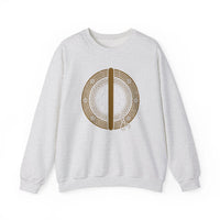 Isa Rune Ice Stillness Sweatshirt - Midweight 50/50 Cotton Poly Fleece - Unisex White