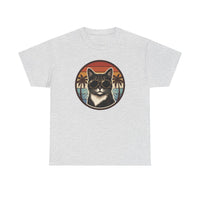 Tuxedo Cool Cats 70s Sunset Aviators T-Shirt - Heavy Cotton Classic Fit Tee - Unisex White