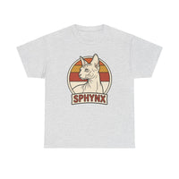 Sphynx Retro 70s Sunset Graphic T-Shirt - Heavy Cotton Classic Fit Tee - Unisex Off White