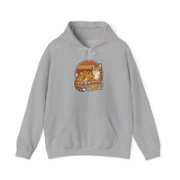 Orange Tabby Retro 70s Sunset Hoodie - Cozy Cotton Blend Pullover - Unisex White